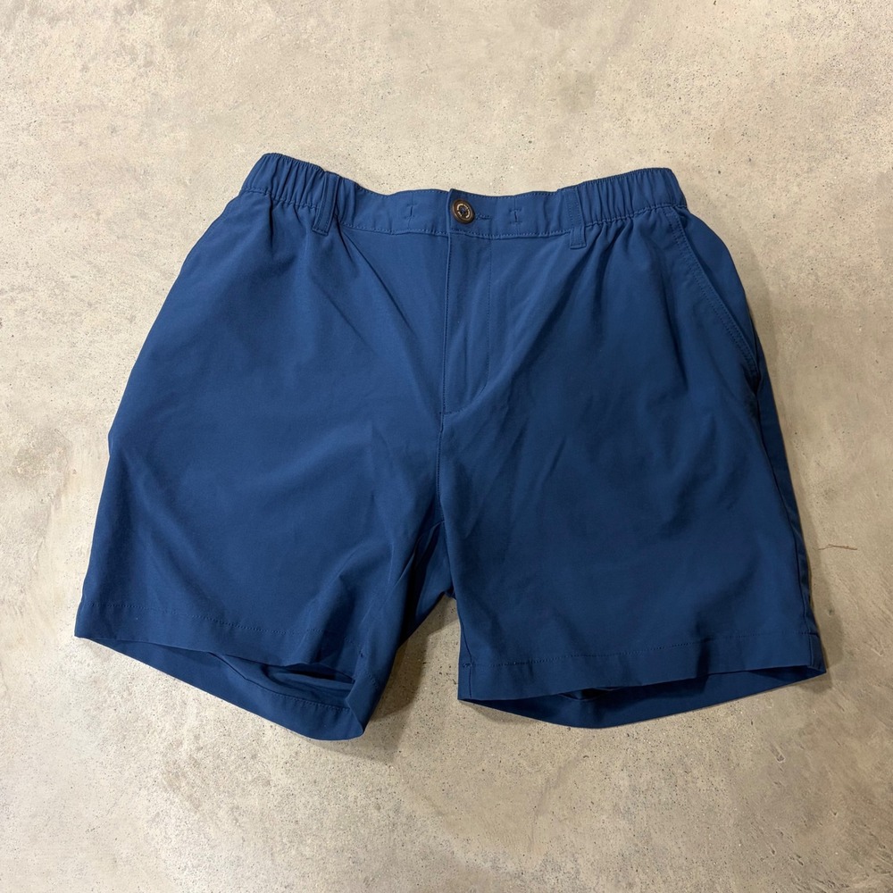 Chubbies Mens Everyday Performance Shorts Navy Blue Elastic Waist Size Medium